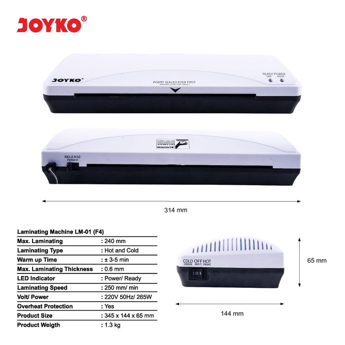 

laminating machine / mesin laminating Joyko LM 01 F4 Folio