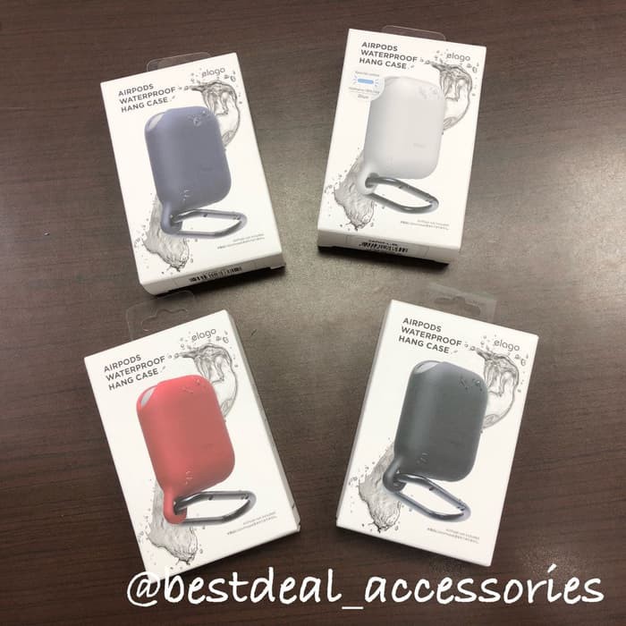 Elago Airpods Waterproof Hang Cas   Airpod Silicone Original Promo   Merah