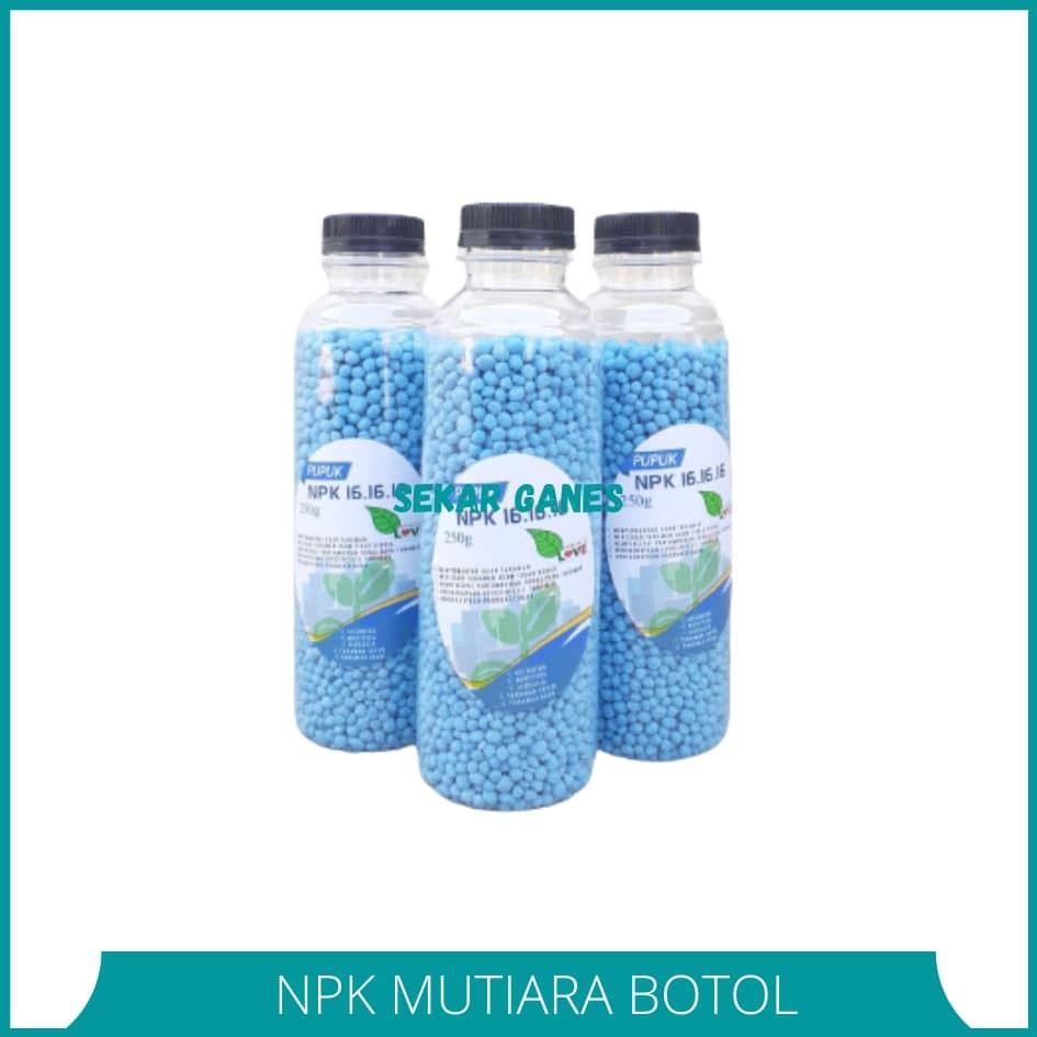 Pupuk NPK Mutiara / Prima 16-16-16 Botol 250 Gr Nutrisi Pertumbuhan Benih Bibit Tanaman Sayur &amp; Buah