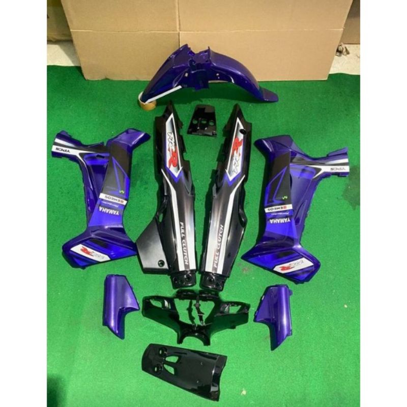 Cover body halus full set yamaha fiz r biru hitam yamaha fiz r fiz r