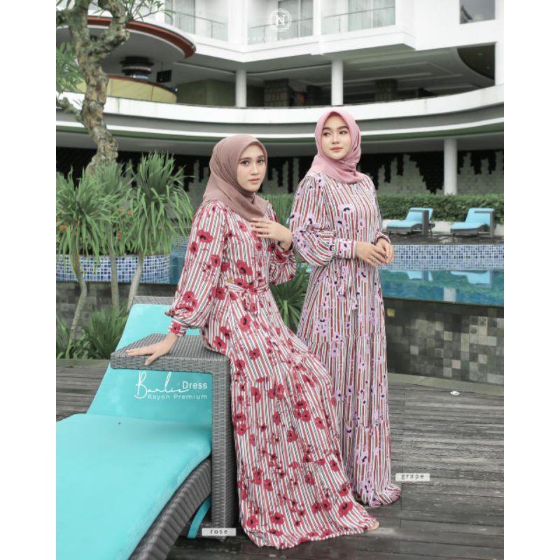 Original Gamis Busui Friendly Barlie Dress By Nadheera Luxury