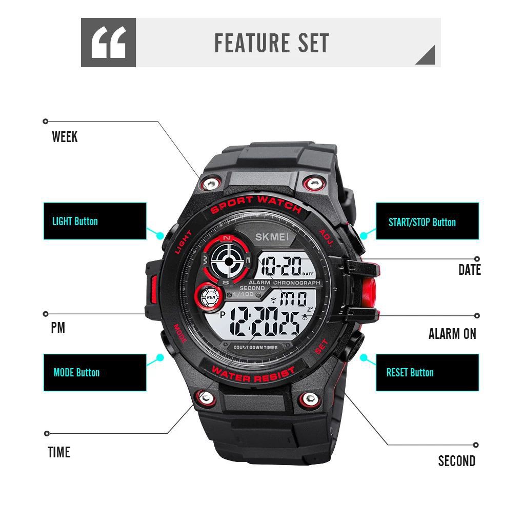 SKMEI 1759 Jam Tangan Pria Digital Anti Air 10 Bar SKMEINDONESIA