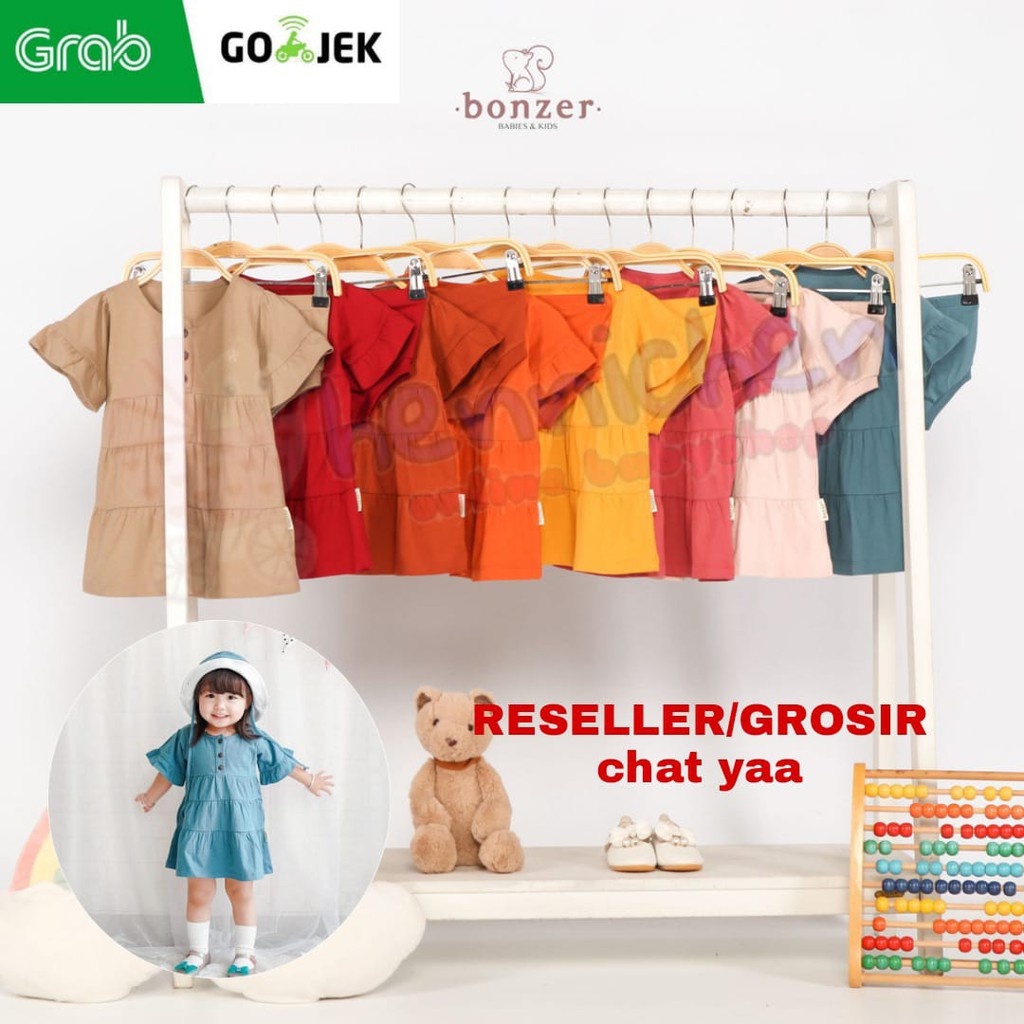 PROMO 7.7 PROMO BAJU LEBARAN MURAH BONZER MYKA DRESS SET DRESS BAYI ANAK FASHION ANAK PEREMPUAN