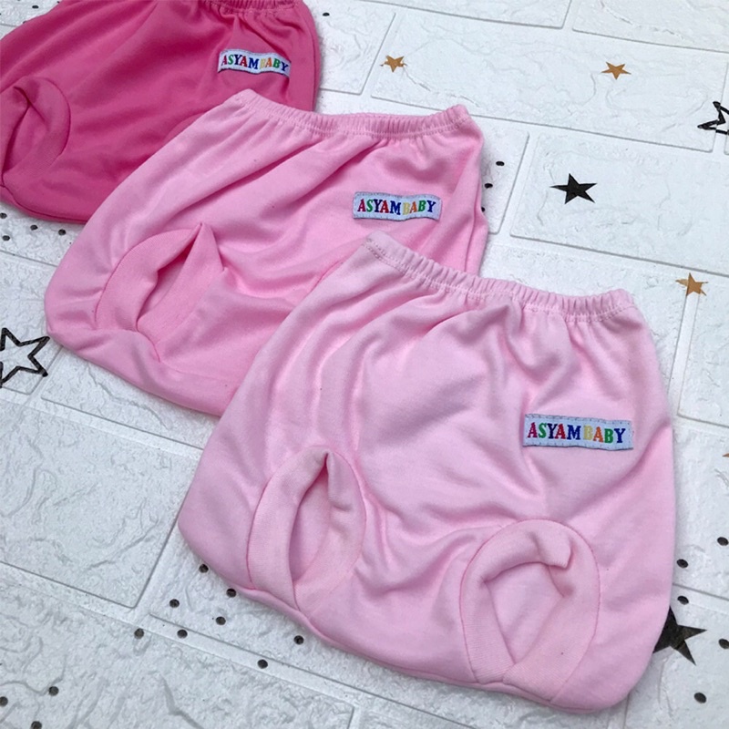 3 PCS Celana Pop PINK Bayi Celana Kacamata Newborn Perempuan Pink DNW Baby