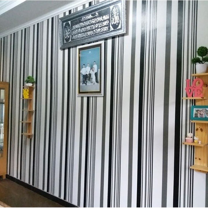 { BAYAR DITEMPAT } - TERMURAH PAKET WALLPAPER 5ROLL ( BUY 4 GET 1 FREE ) WALLSTIKER DINDING BAHAN PVC PREMIUM HIGH QUALITY MOTIF HITAM PUTIH MODERN BEST SELLER KODE GH BEST SELLER !!!!!