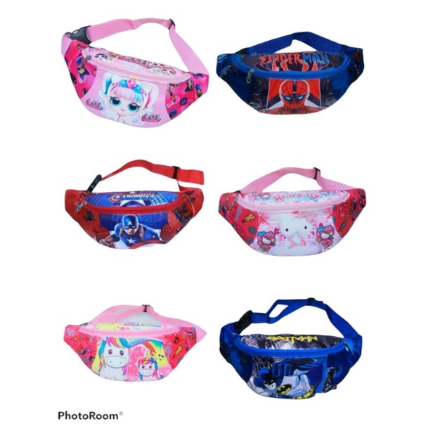 Waistbag anak Karakter/Tas Selempang Anak Boba/Tas Pinggang Murah Bagus/Tas Selempang Anak Cewek/Tas Pinggang Anak Perempuan/Tas Slempang Anak Perempuan/Waist bag Anak Cewek.