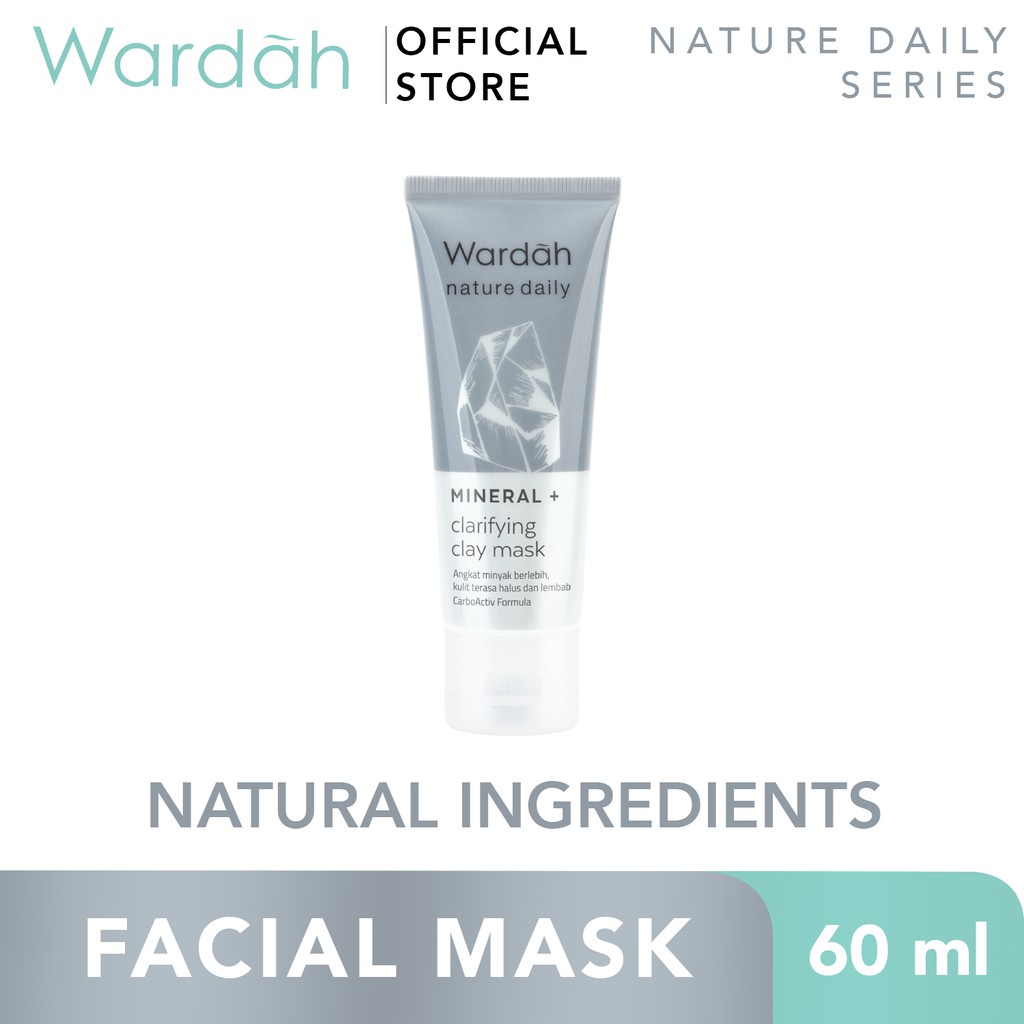 ⭐️ Beauty Expert ⭐️ Wardah Nature Daily Mineral + Clarifying Clay Mask 60g | Masker Wajah|