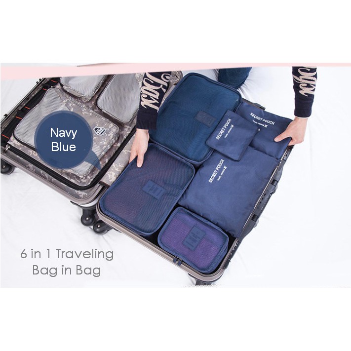 Travelmate [HARGA PROMO] Travel 6 in 1 bag Set Storage Organizer Koper / Tas Penyimpanan utk travel