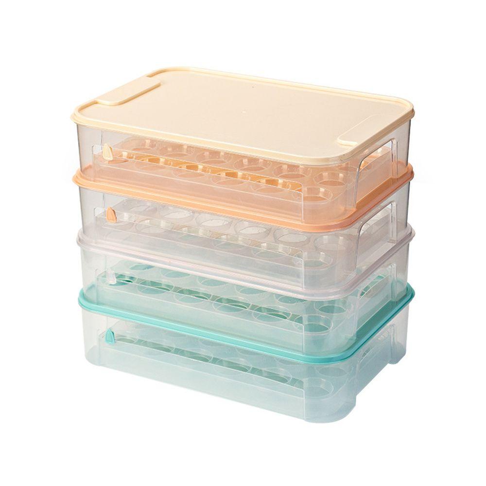 Solighter Egg Carton Storage Box Superimposable Home Storage Fresh-keeping Box