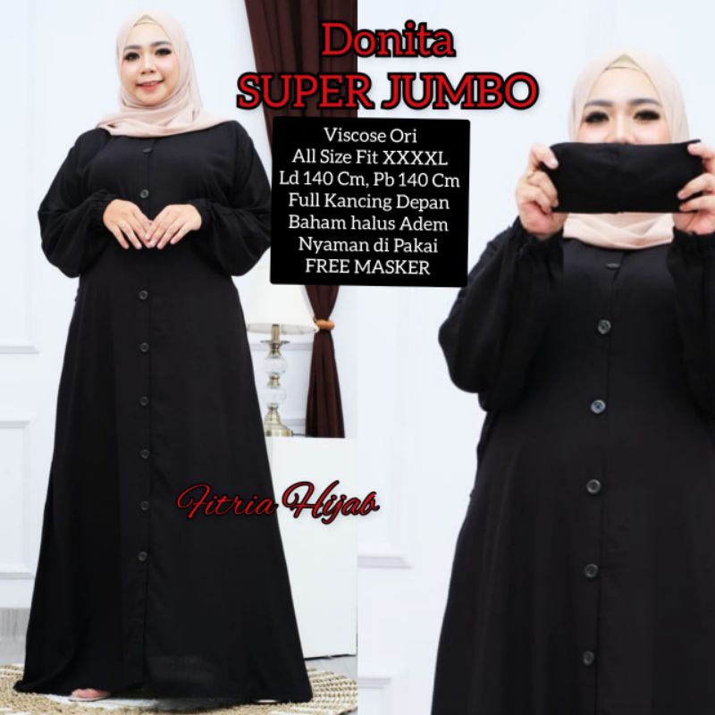 Donita Baju Muslim Wanita Gamis Super Jumbo LD 140