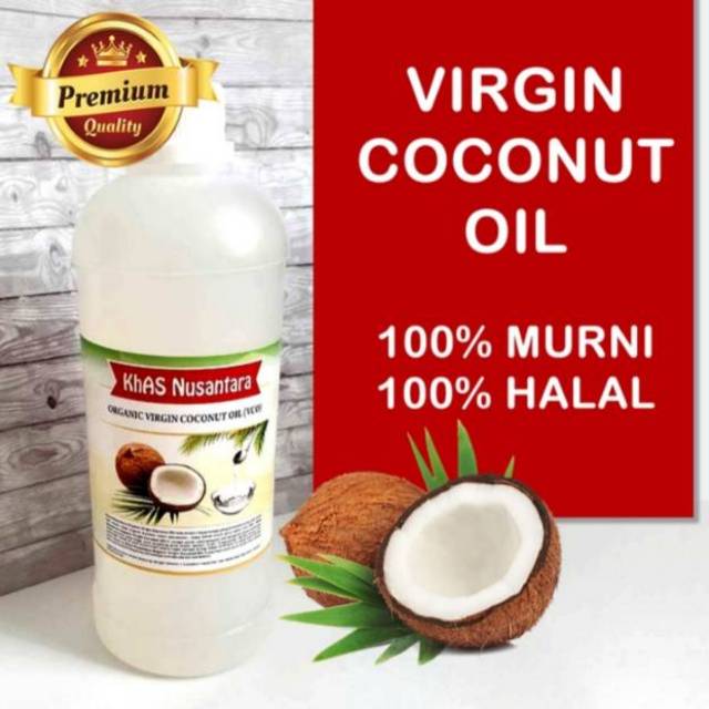 

Organic Premium Virgin Coconut Oil VCO 1000ml/1Liter by Khas Nusantara