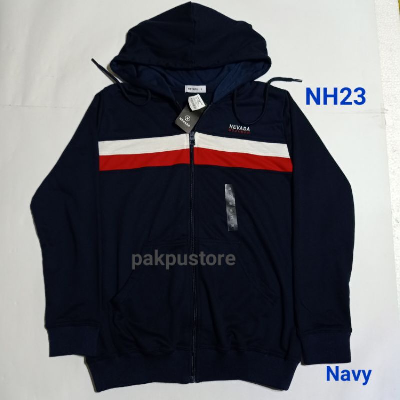 Jaket Hoodie Pria Merek NEVADA Branded Matahari Original