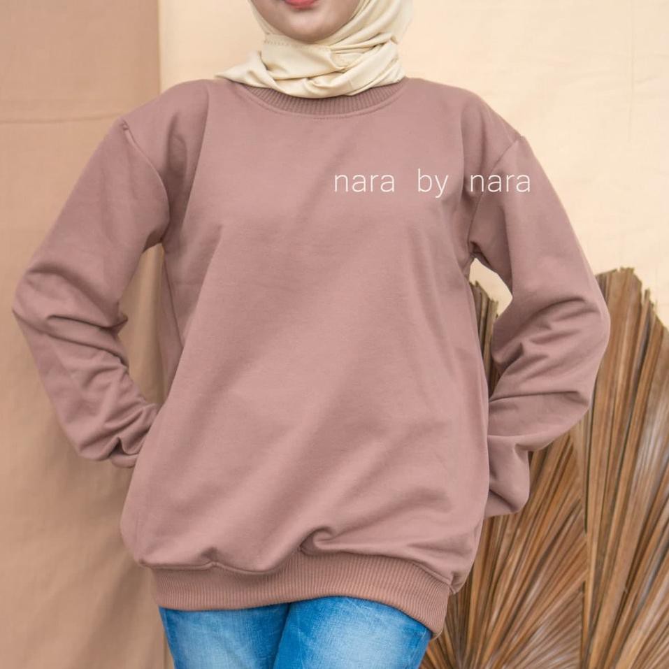 ◌ Nara Grosir - Basic Sweater l Sweater Polos l Sweater Pria dan Wanita ✭