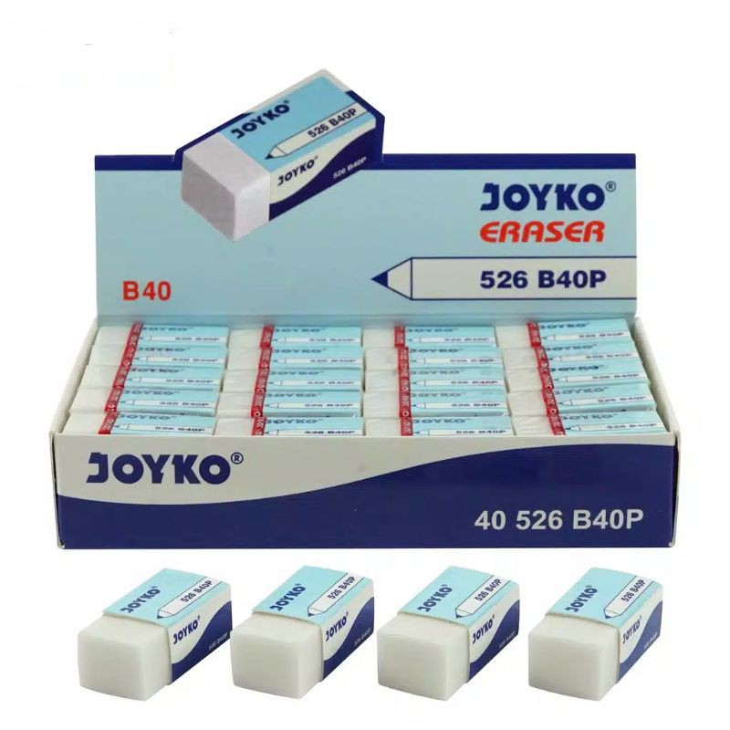 

[promo] 1 pack Penghapus joyko 526 b40 hitam putih mini termurah