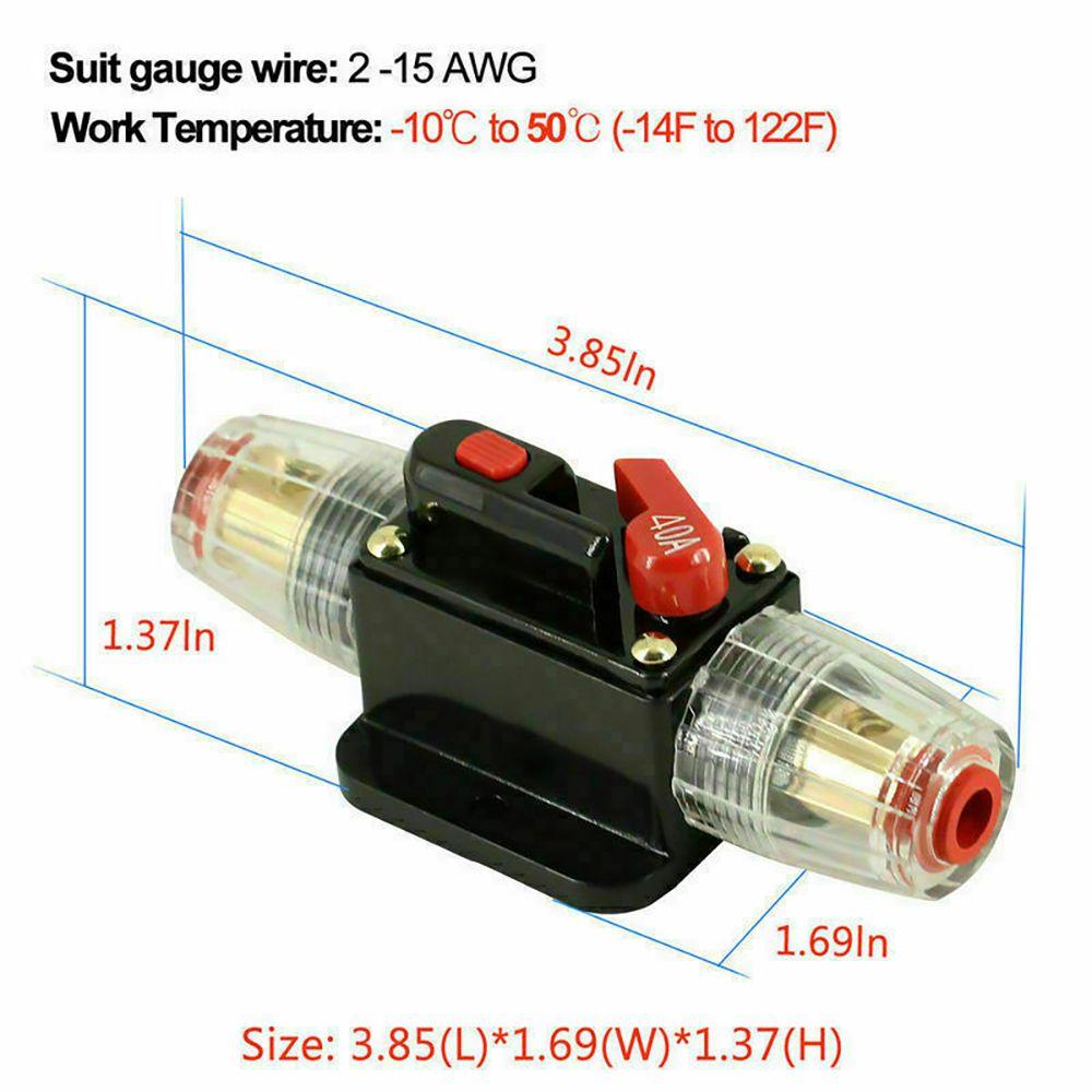 Populer Car Circuit Breaker 20A-100A Asuransi Switch Line Protection AMP