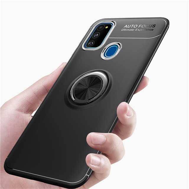 Samsung Galaxy M21 Magnetic Ring Soft Case Original Auto Focus Case