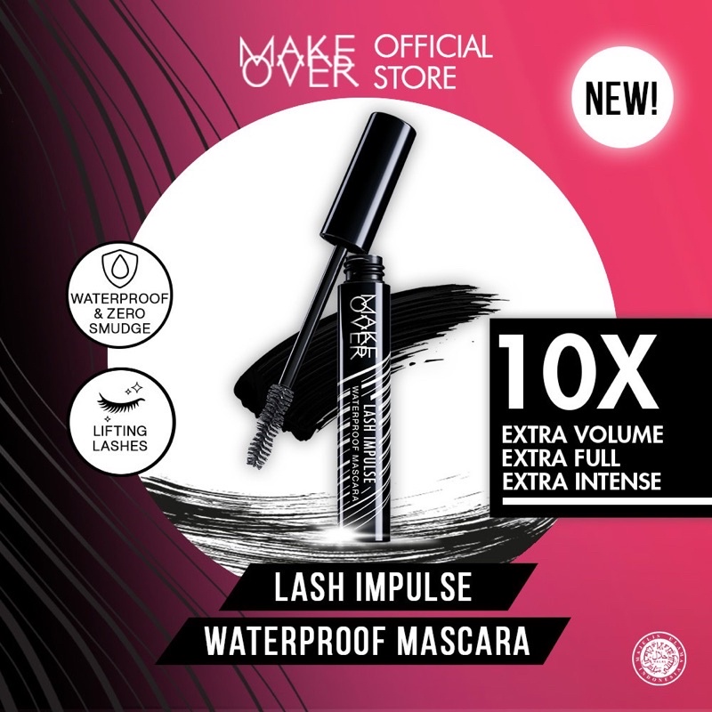 MAKE OVER Lash Impulse Waterproof Mascara 9 ml - Mascara Waterproof &amp; Smudgeproof