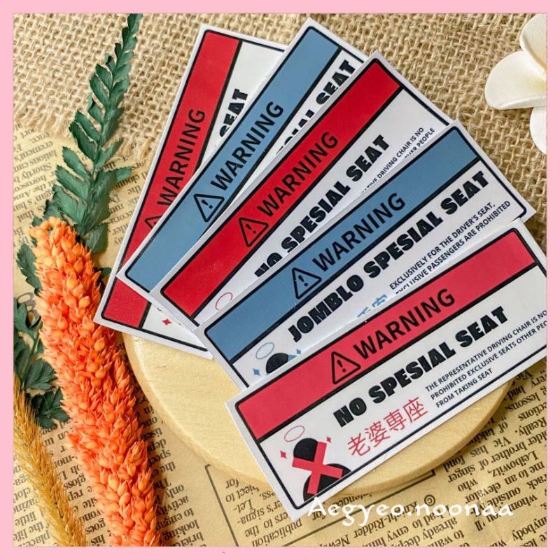 STICKER SPECIAL SEAT REDSTOK