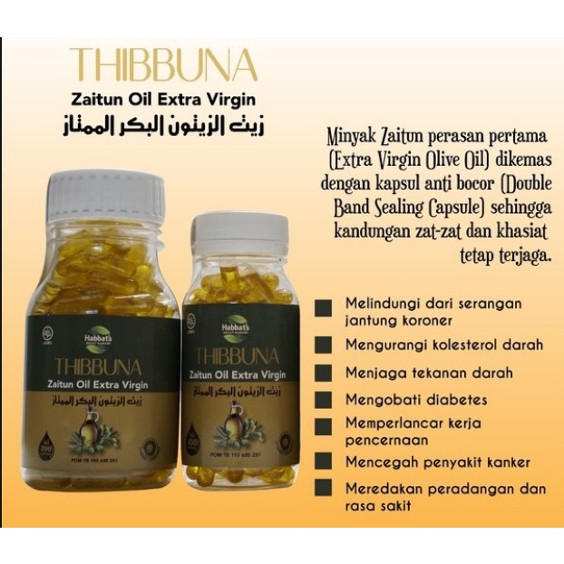 Minyak Zaitun Thibbuna 200 Kapsul| Thibbuna Zaitun Oil