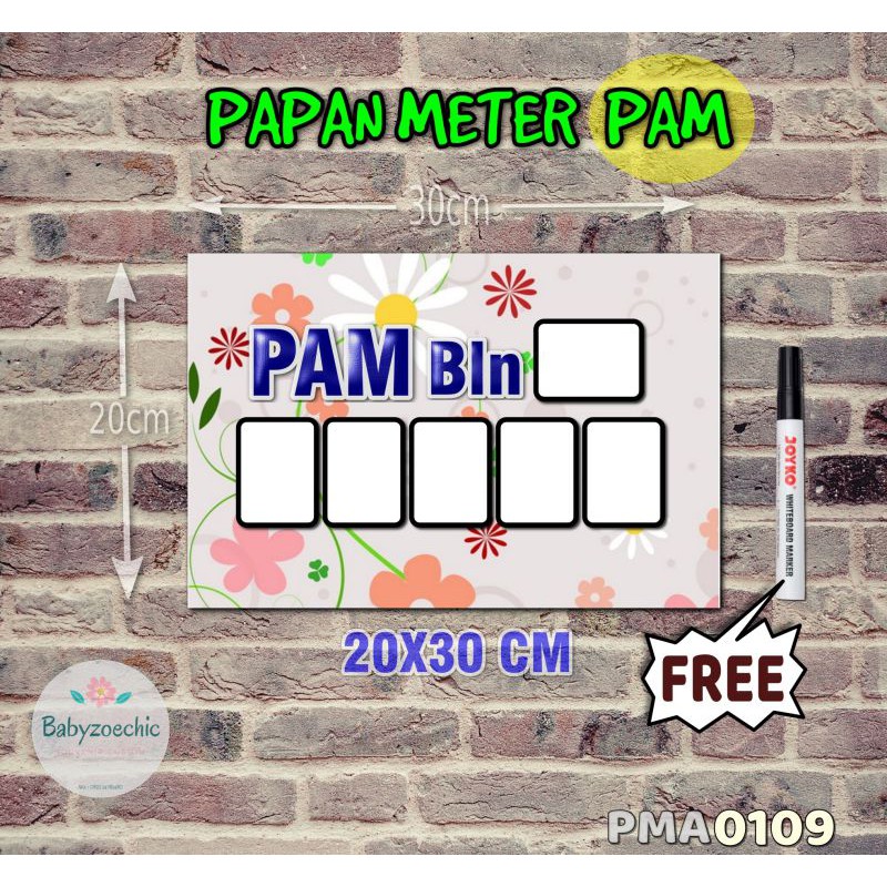 

Zoe Papan Meter Listrik PLN PAM motif Unik - Floral 09