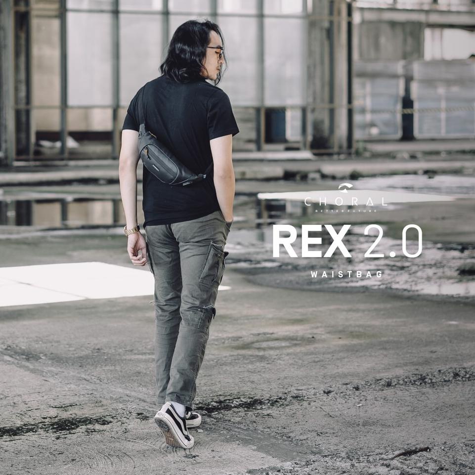 [ZWD.19Au22ĸ] CHORAL waistbag Rex 2.0 | Tas Pinggang pria ORIGINAL | waistbag WATER RESISTANT | TAS 