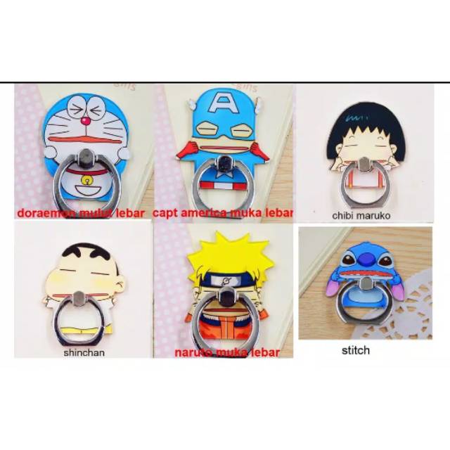 I ring stand hp phone karakter anime one piece naruto cat chi
