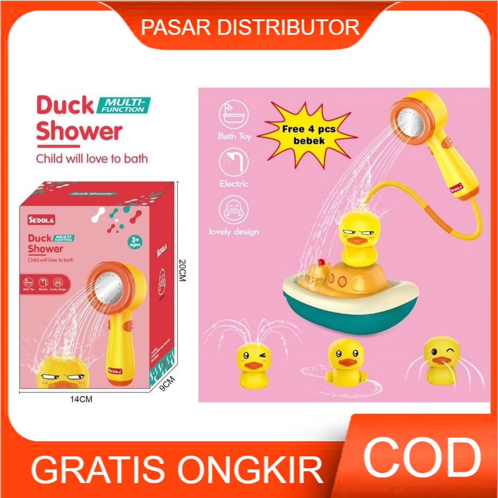 Mainan Mandi DUCK SHOWER Kepala Shower Bentuk Bebek Semprotan Air