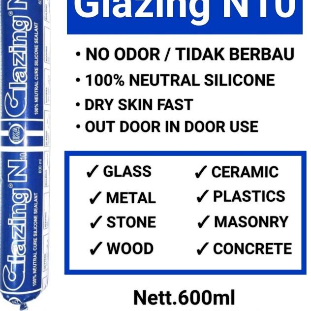 

Silicone Sealant Sosis GLAZING N10 600ml NETRAL100% - Harga satuan pcs - Putih