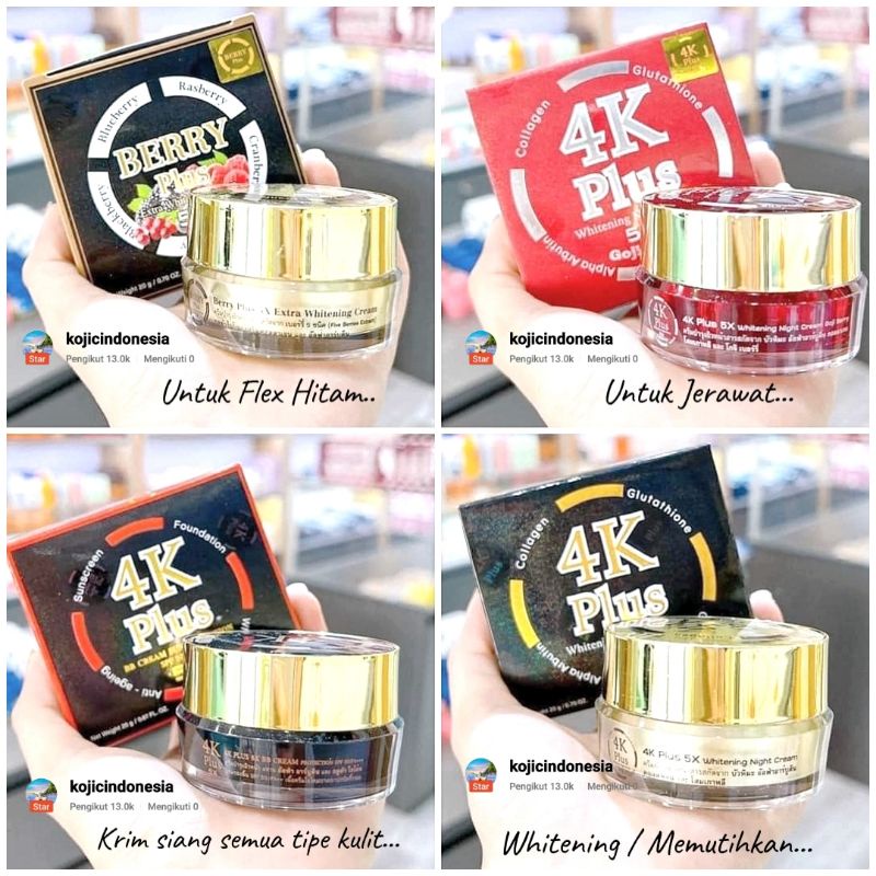 Jual 4K WHITENING NIGHT & DAY CREAM | Shopee Indonesia