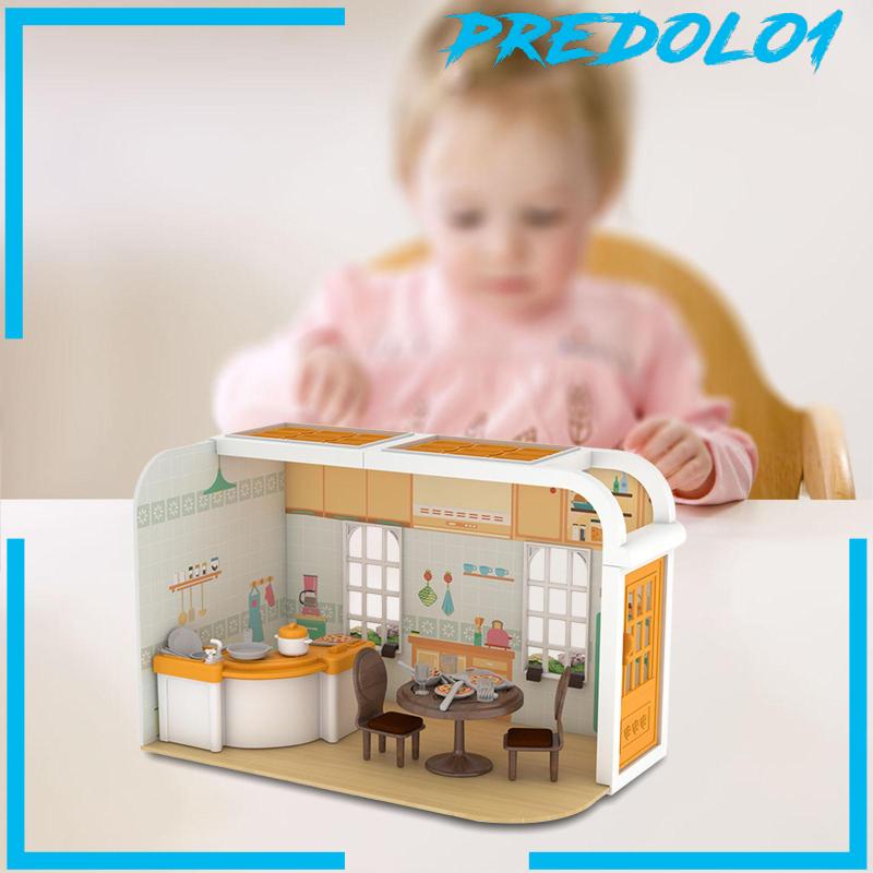 Miniature Dollhouse Kit Home Decor Ornament for Girls Birthday Gift