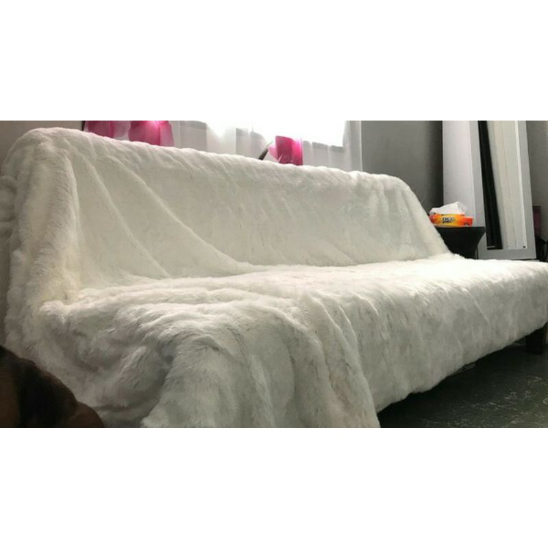 Roomers Kain Karpet Alas Cover Kursi Sofa 3 Seater Polos Bludru Minimalis Modern Bulu Halus Korea Fa