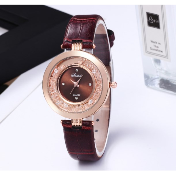 Jam Tangan Wanita SHSD CRYSTAL Diamond Korea Fashion Women Analog Watch Jam Cewe