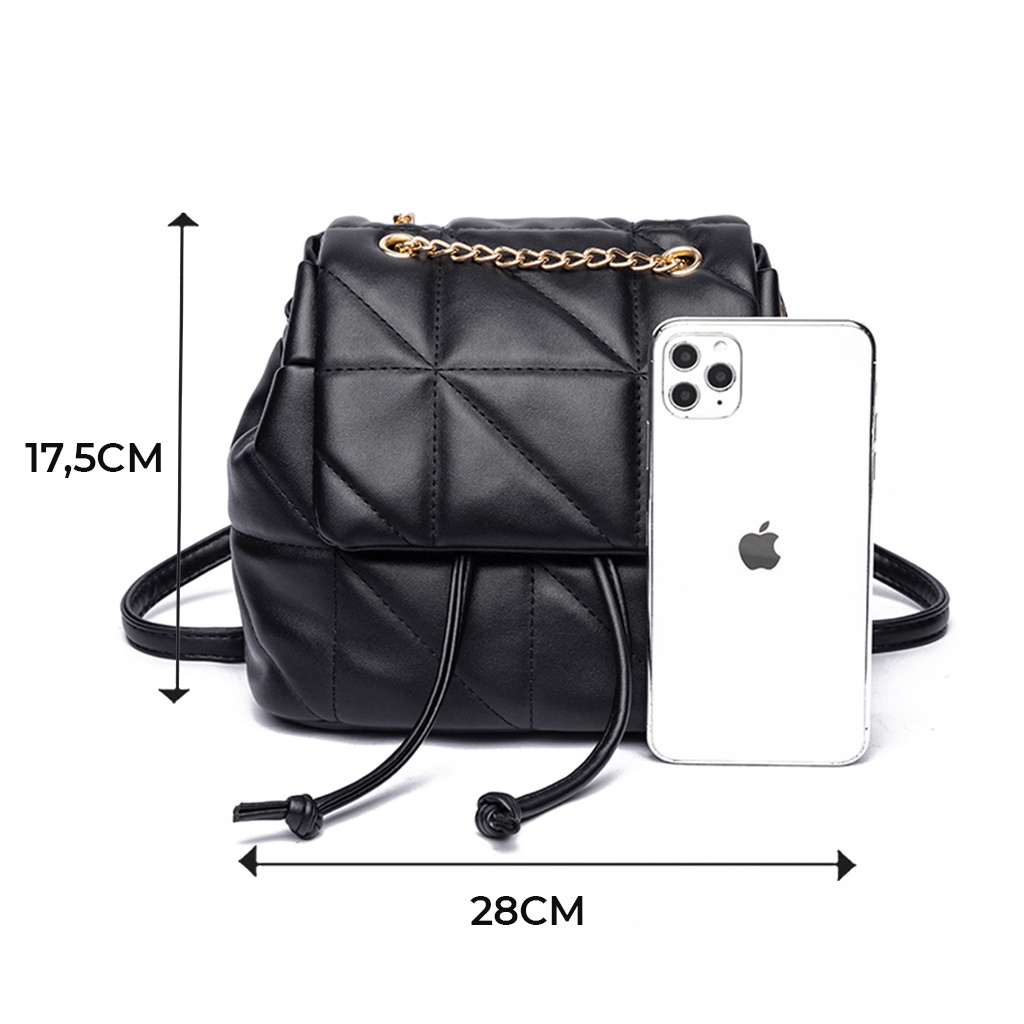 [HONYAN] Tas Ransel Import Backpack Mini Cewek Tali Serut - Wanvi Backpack-8