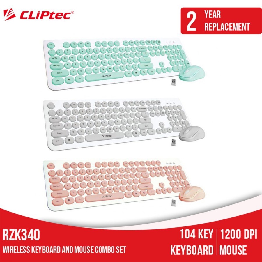 Keyboard Mouse Wireless Altec Lansing ALBC6314 / Cliptec RZK340 Combo Color Original