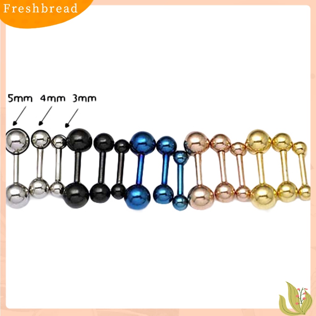 [Fresh] Anting Tusuk Punk Stainless Steel 3mm 4mm 5mm untuk Pria/Fashion Earring