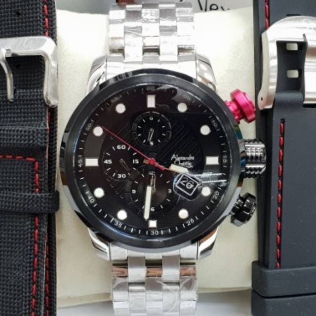 ALEXANDRE CHRISTIE AC 6163 SILVER BLACK PAKET ORIGINAL