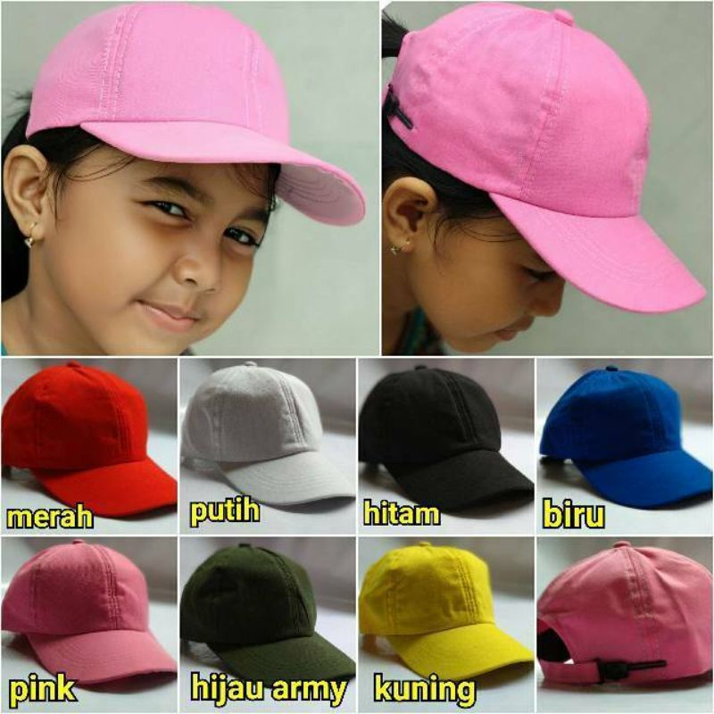 Topi Anak Polos/Topi Baseball polos 3-8 tahun