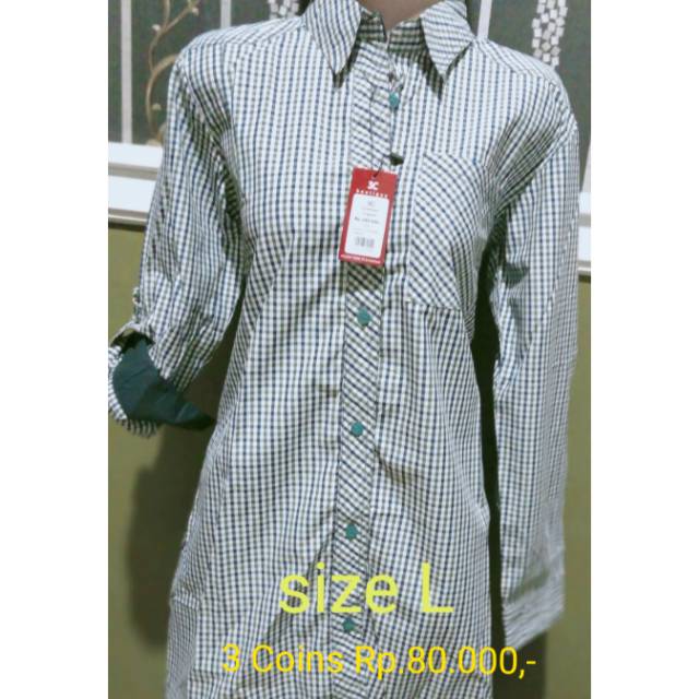 Kemeja three Coins .3 C boutique original.Full tag.size L