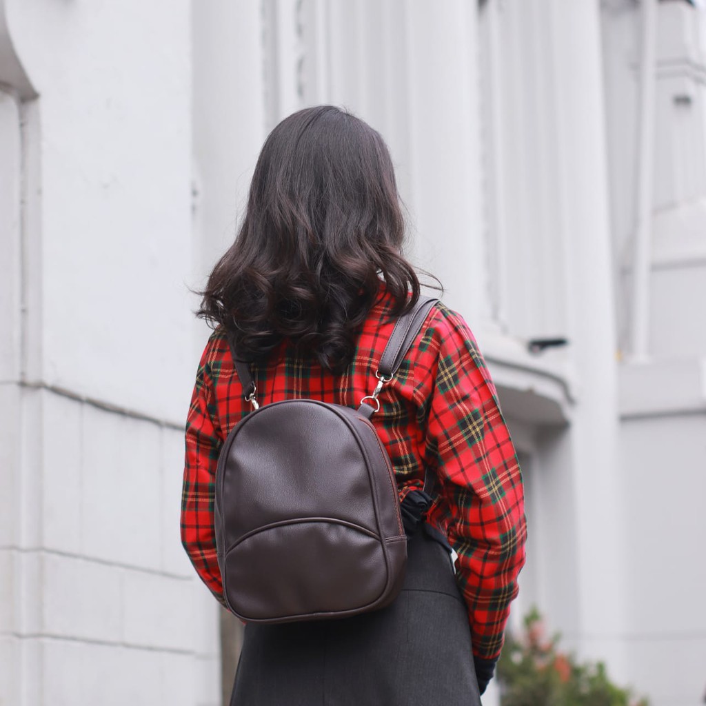 Tas Ransel Mini Wanita Mihua Tas Wanita Terebaru Tas Ransel ESCORTBAGS Korea Terlaris HITAM MINI BAG KOREA