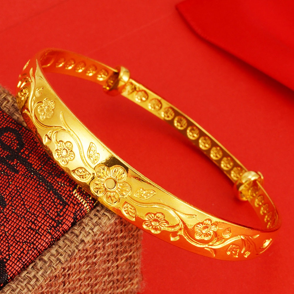 Hu Hu Hu Hu Hu Alat Bantu Pasang Kacamata♡ Gelang Bangle Wanita Ukiran Ikan Masbunga Gaya Vintage Untuk Pesta Pernikahan