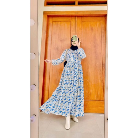 GAMIS MAYUNG RAYON IMPORT MOTIF BUNGA CANTIK DRESS VIRAL TERBARU KEKINIAN