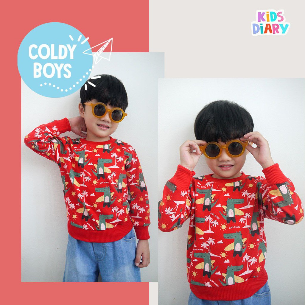 SWEATER ANAK LAKI LAKI MOTIF BERGAMBAR ADEM (COLDY COAT BOY) USIA 1 -5 TAHUN SIZE 2 4 6 8