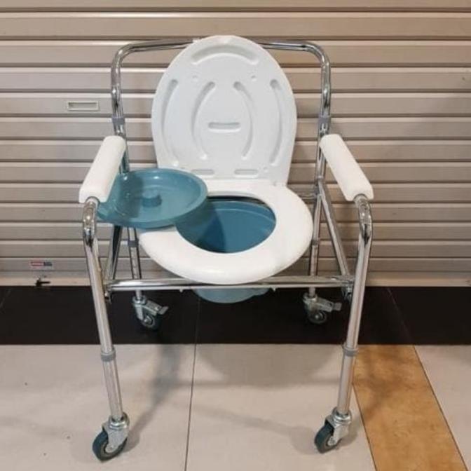 Kursi roda BAB commode chair dengan Roda sella/gea/Kursi BAB