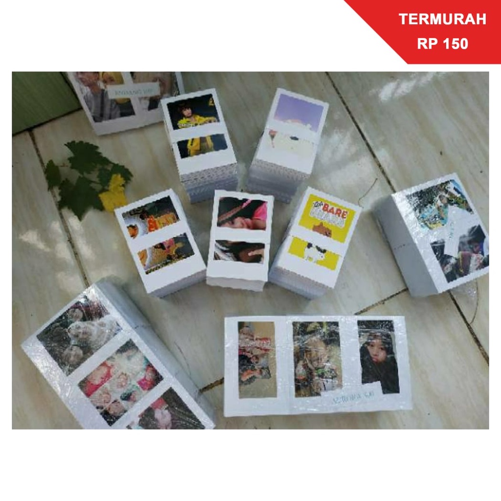 Jual CETAK POLAROID PHOTOSTRIP CUSTOM BG FOTO UKURAN X CM COD IJASA CETAK FOTO INSTAX