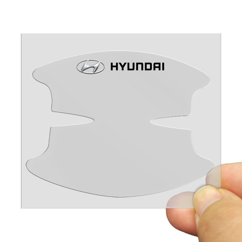 8pcs Stiker Pelindung Gagang Pintu Mobil Bahan Tpu Transparan Untuk Hyundai Getz Accent Atoz I20 Avega Trajet H1