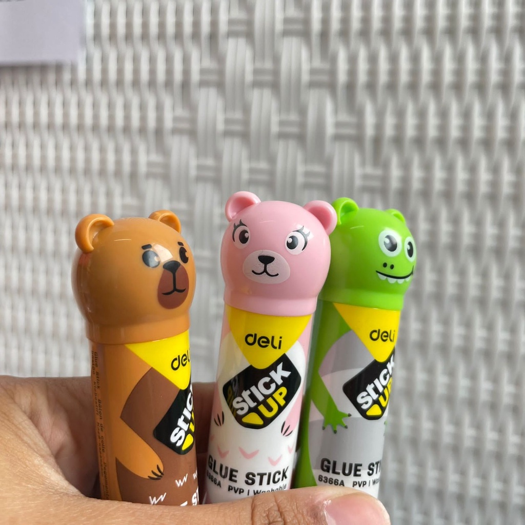 LEM STICK DELI MODEL ANIMALS BERUANG KATAK KOALA PINK GLUE STICK MURAH BENTUK BINATANG IMUT LUCU STATIONARY UNIK BEST PREMIUM QUALITY