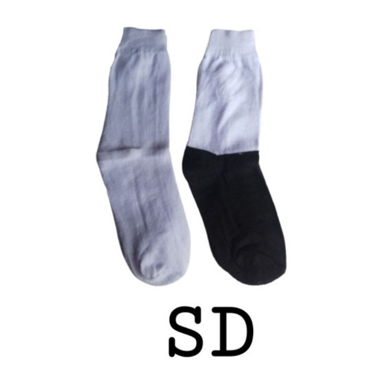 KAOS KAKI SEKOLAH HITAM PUTIH SD SMP SMA KAOSKAKI HITAM / KAOS KAKI PUTIH NILON