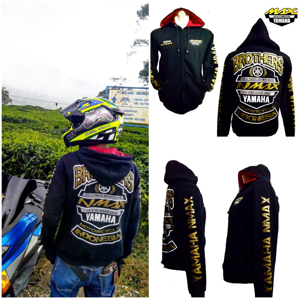 Sweater YAMAHA NMAX Sunmori Riding Sweater N-MAX 155 MAXI Pria Bikers Touring SWYN01 Free Stikeer