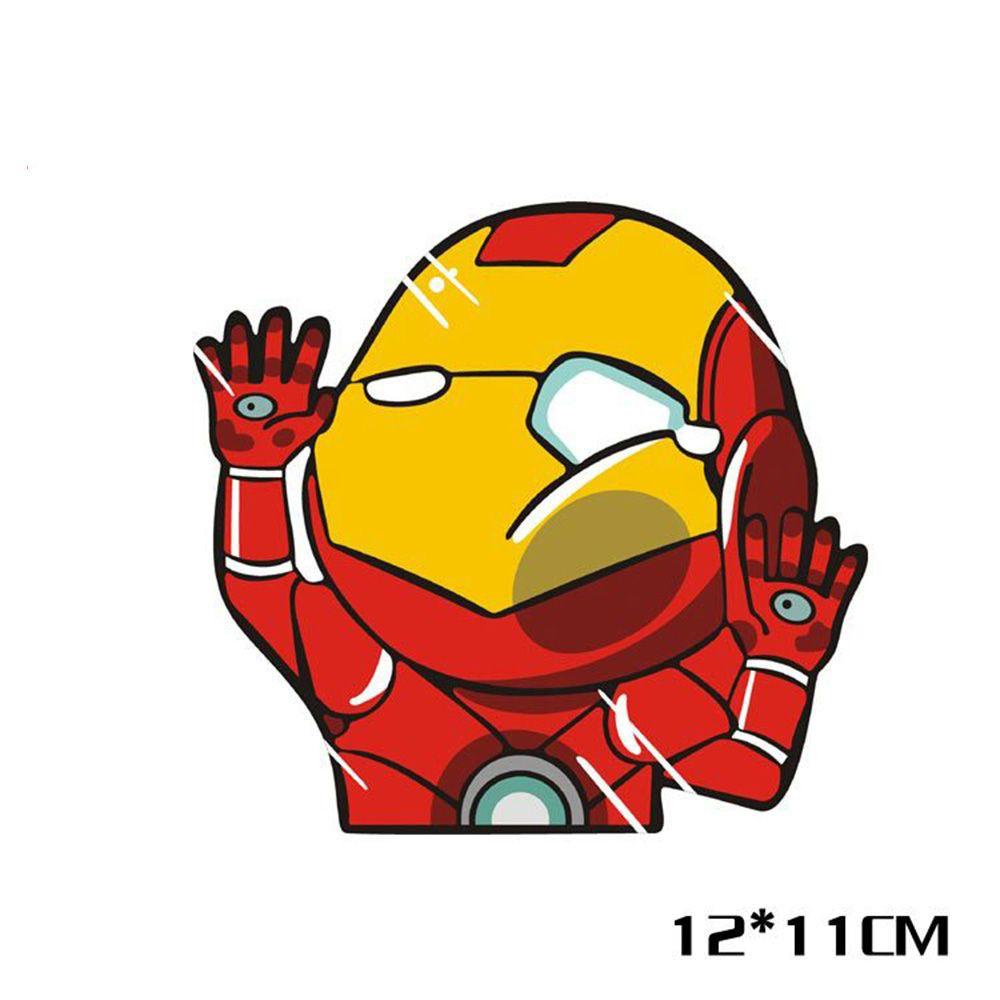 Lanfy Ada Wajah Man Stiker Mobil Kaca Belakang Mode Kartun PVC Chihiro Aksesoris Eksterior Stitch Batman Motor Stiker iron Man Conan Auto Sticker Autos Window Decal