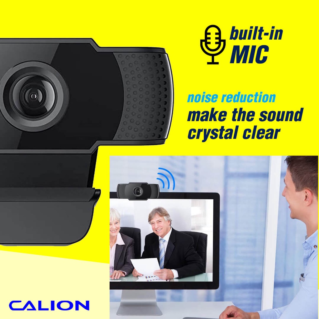 Webcam PC Laptop Full HD 1080P Gaming | Web Camera Desktop USB | Kamera Web Cam Calion CAL-2003WC